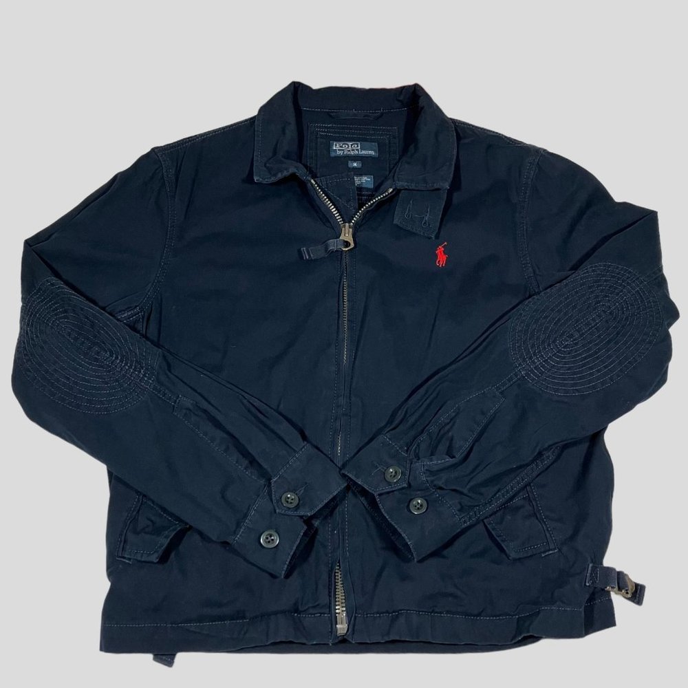 Vintage Ralph Lauren Polo Mens Blue Cotton Jacket Size Medium RN 41381